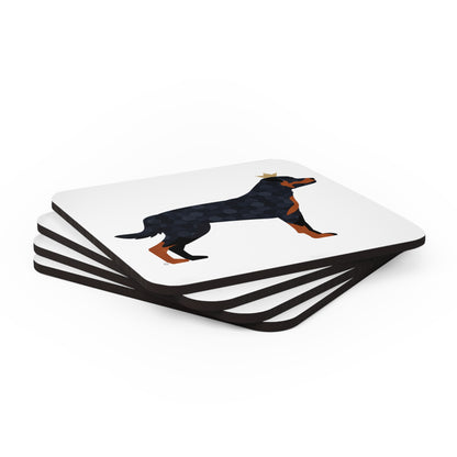 Rottweiler Corkwood Coaster Set