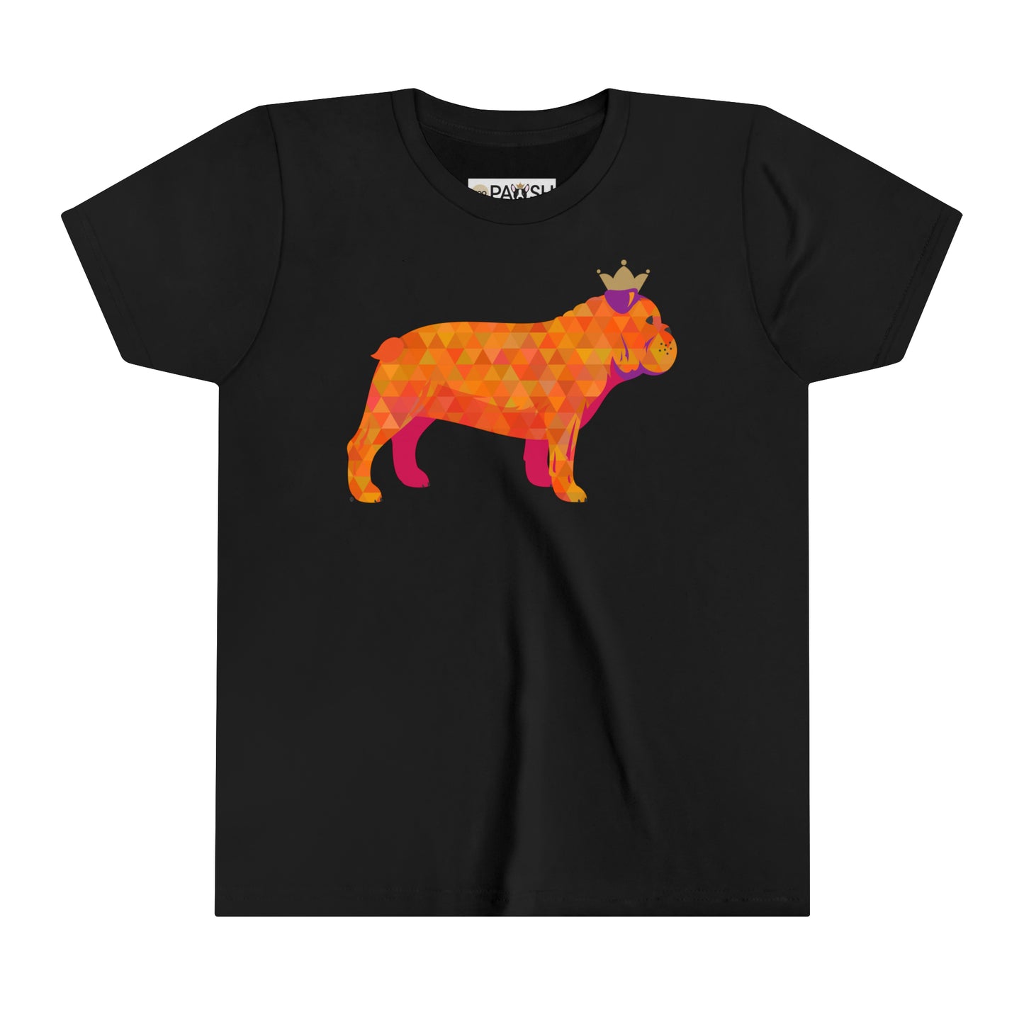 Frenchie Orange Youth Short Sleeve Tee