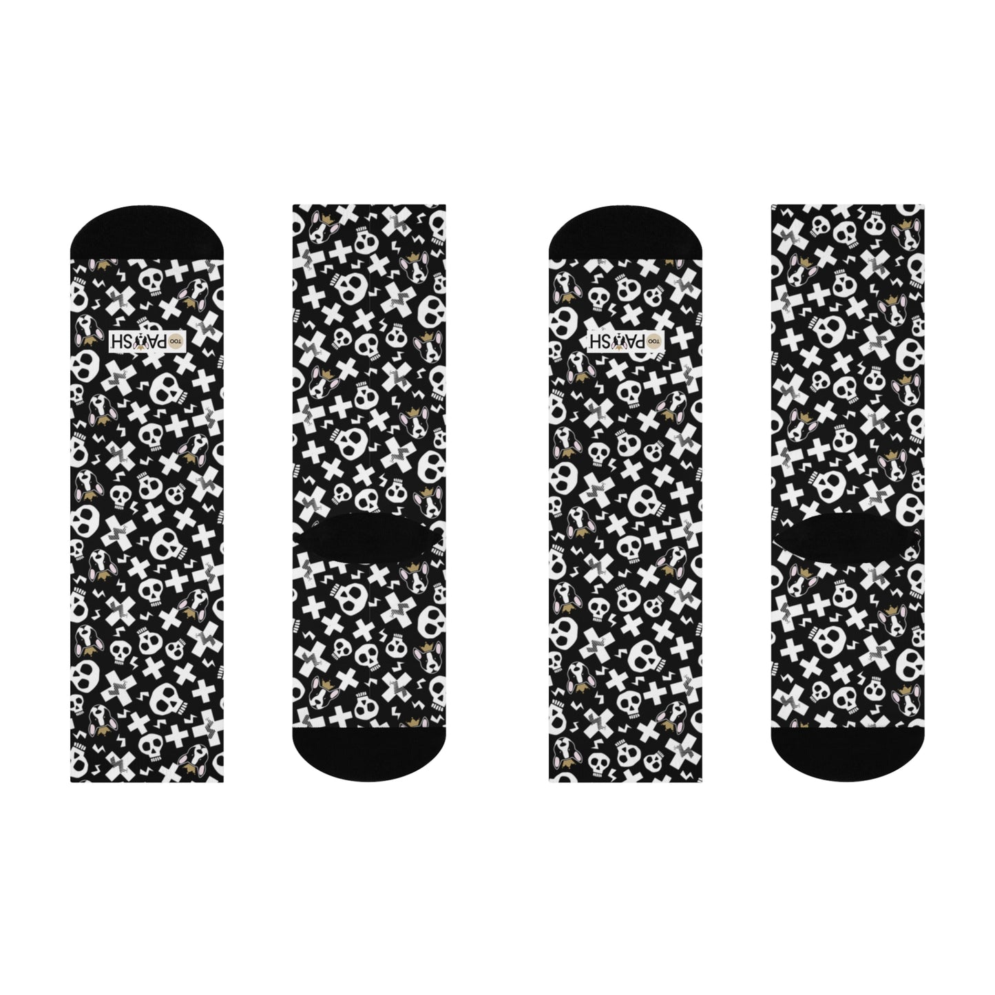 Glam Punk Cushioned Crew Socks