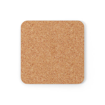 Frenchie Orange Corkwood Coaster Set