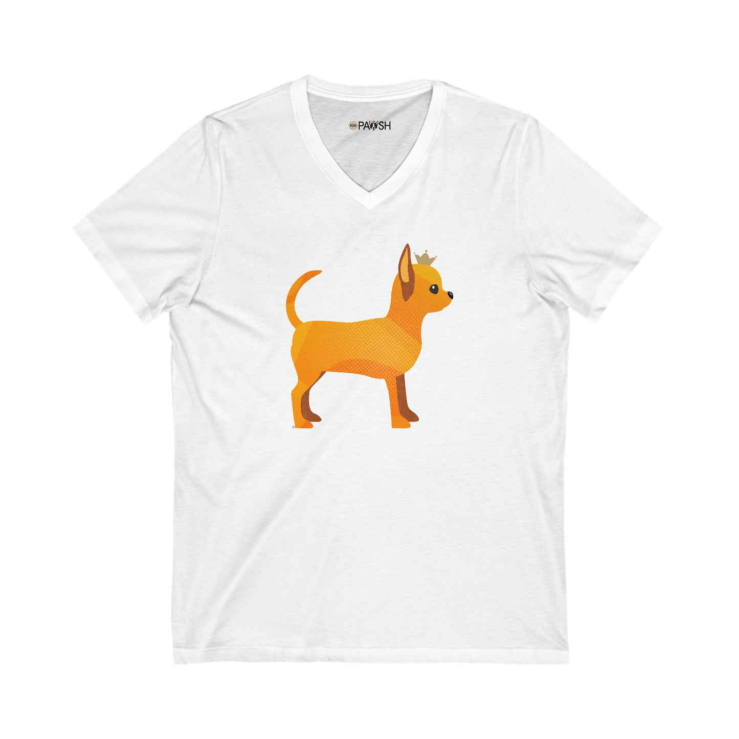 Chihuahua Gold Unisex Jersey Short Sleeve V-Neck Tee