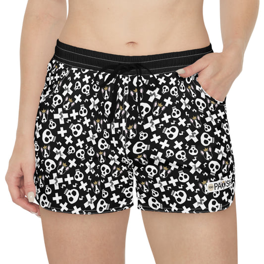 Glam & Punk Black Women's Casual Shorts