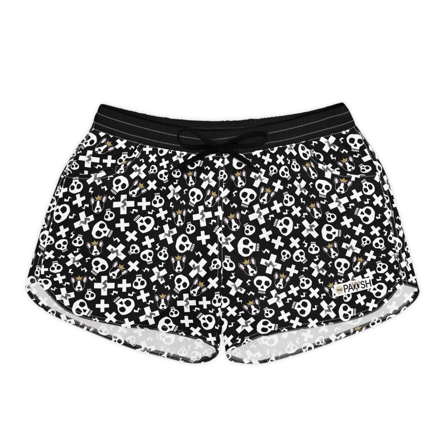 Glam & Punk Black Women's Casual Shorts