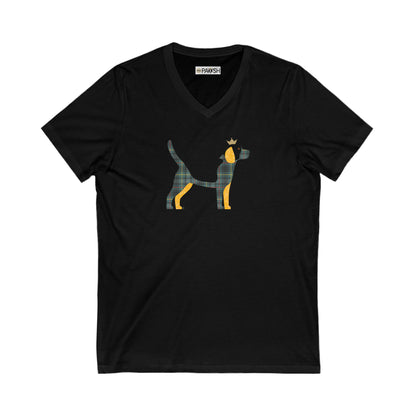 Beagle Unisex Jersey Short Sleeve V-Neck Tee