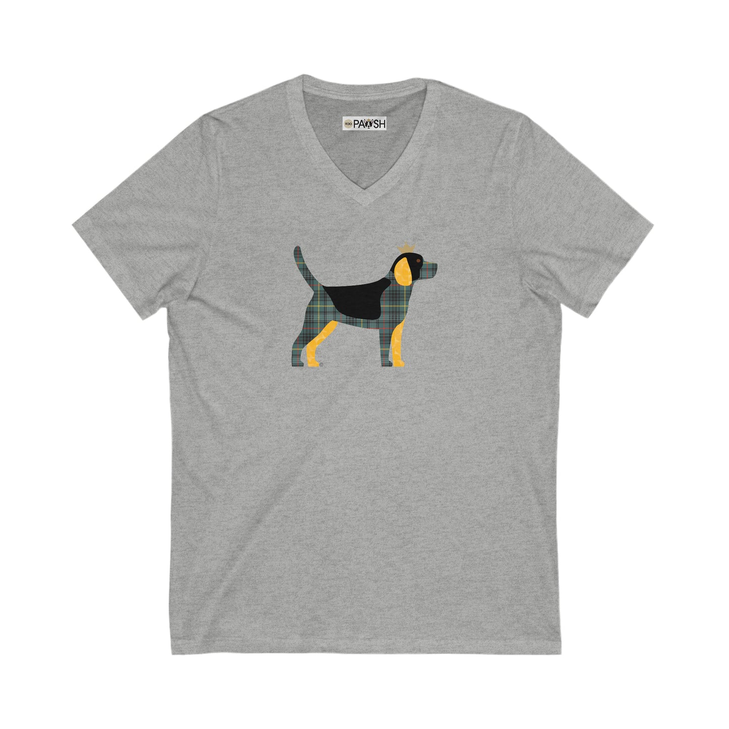 Beagle Unisex Jersey Short Sleeve V-Neck Tee