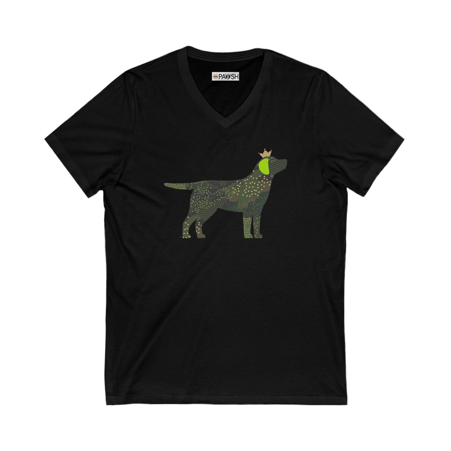 Labrador Camo Unisex Jersey Short Sleeve V-Neck Tee