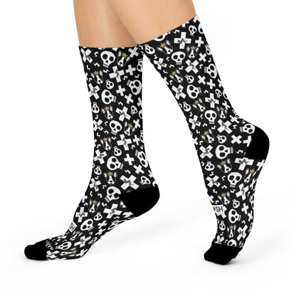 Glam Punk Cushioned Crew Socks