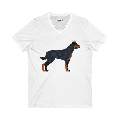 Rottweiler Unisex Jersey Short Sleeve V-Neck Tee