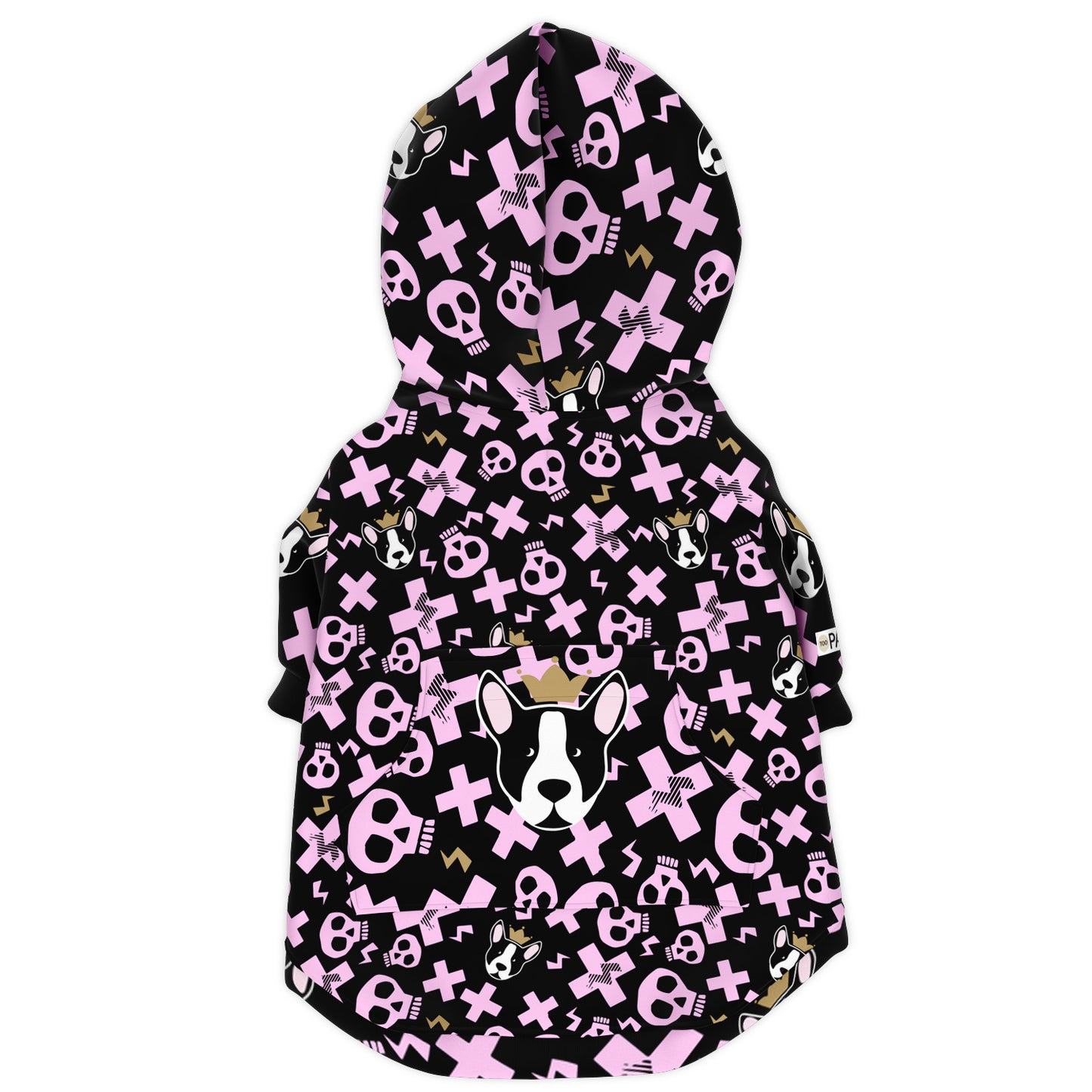 Glam Punk Pink Fashion Dog Zip-Up Hoodie