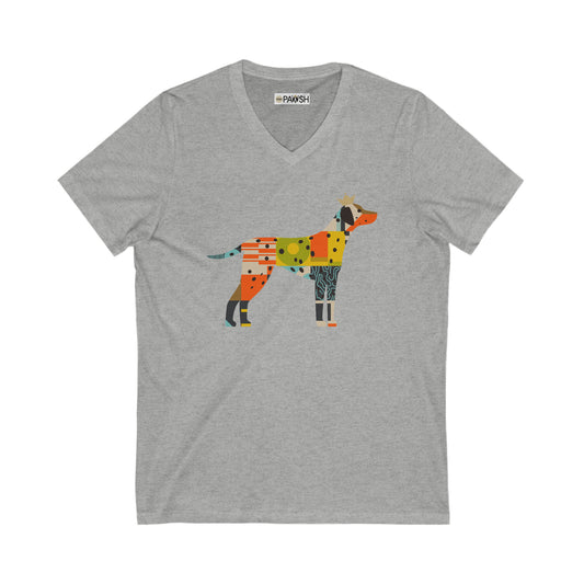 Dalmatian Unisex Jersey Short Sleeve V-Neck Tee