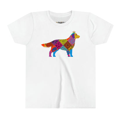 Golden Retriever Paisley Youth Short Sleeve Tee