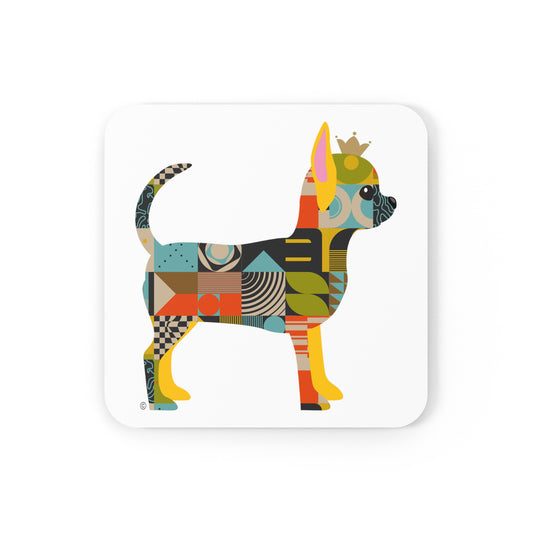 Chihuahua Corkwood Coaster Set