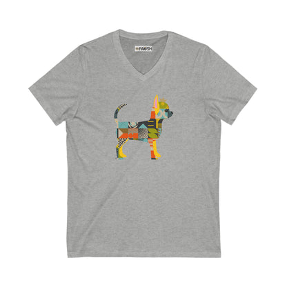 Chihuahua Unisex Jersey Short Sleeve V-Neck Tee