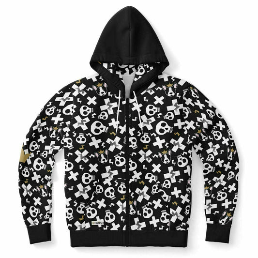 Glam Punk II Athletic Zip-Up Hoodie