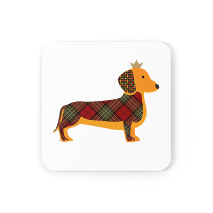 Dachshund Corkwood Coaster Set