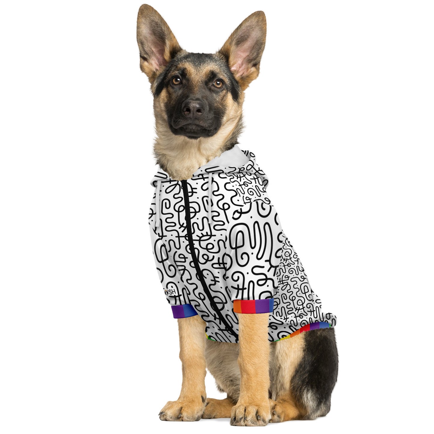 Mod Rainbow Dog Zip-Up Hoodie