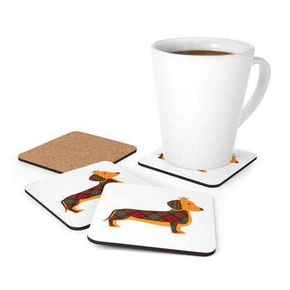 Dachshund Corkwood Coaster Set