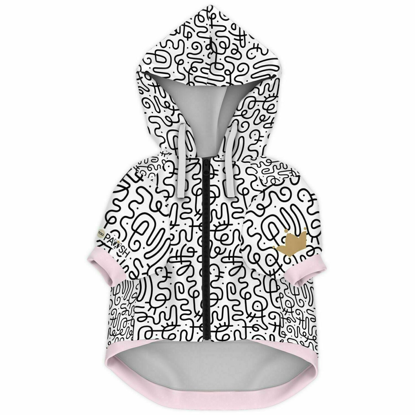 Mod Pawsh Pink Dog Zip-Up Hoodie