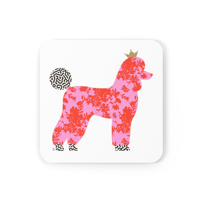 Poodle Corkwood Coaster Set