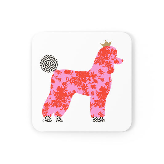 Poodle Corkwood Coaster Set