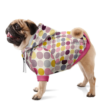 Purple Dot Fashion Dog Zip-Up Hoodie