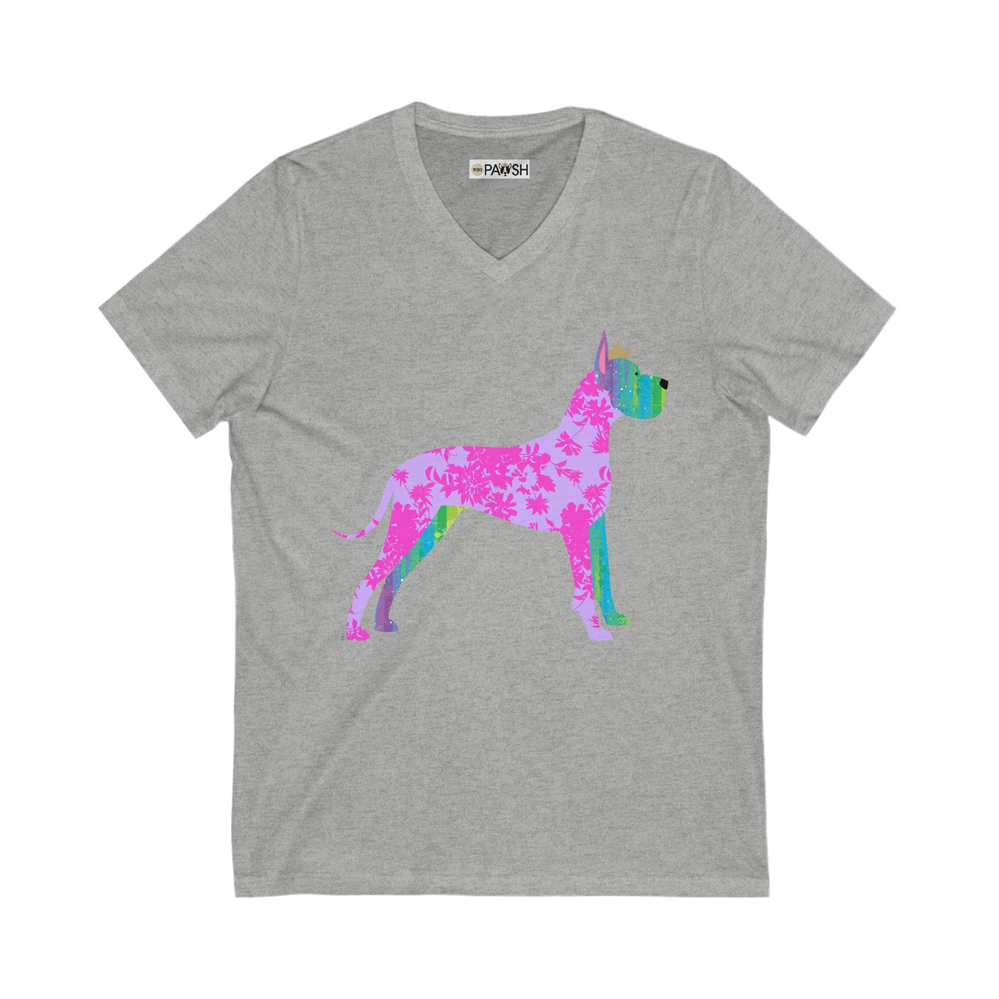 Great Dane Unisex Jersey Short Sleeve V-Neck Tee