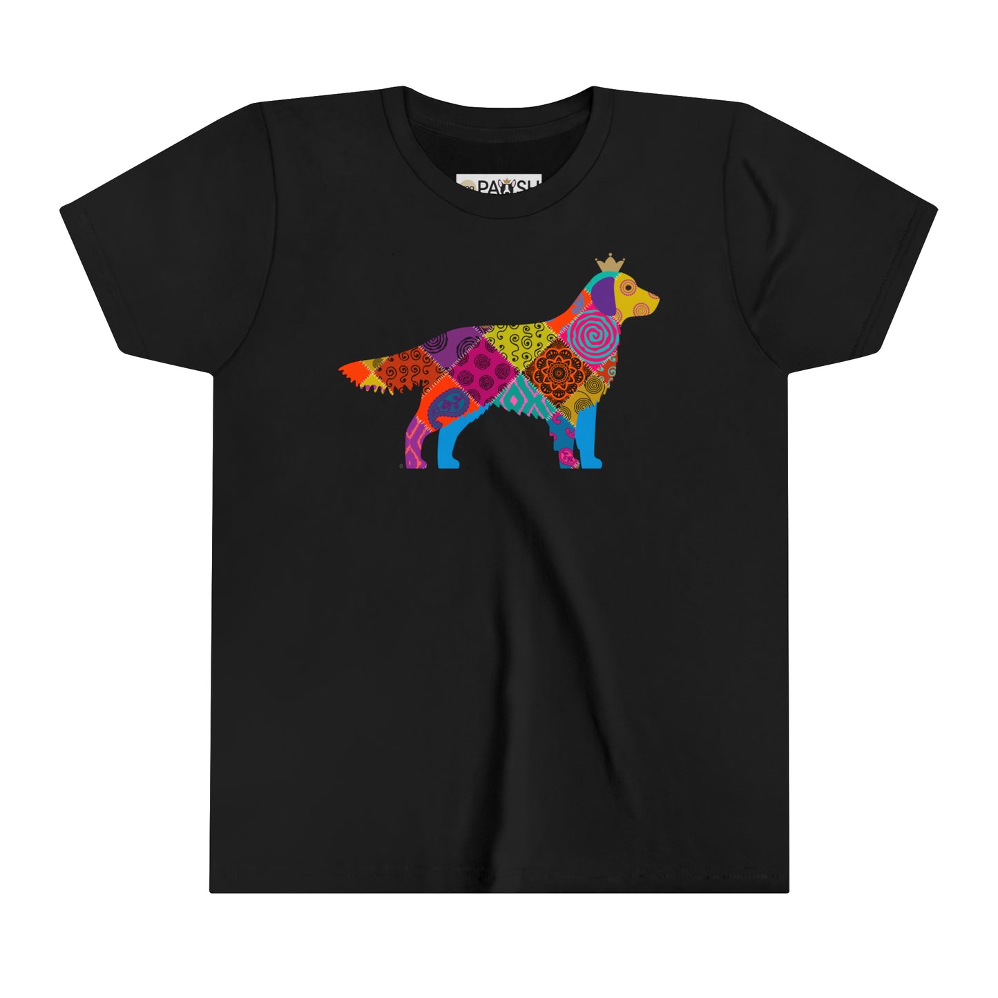 Golden Retriever Paisley Youth Short Sleeve Tee