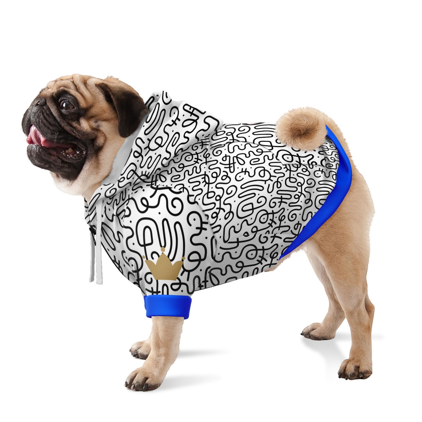 Mod Blue Dog Zip-Up Hoodie