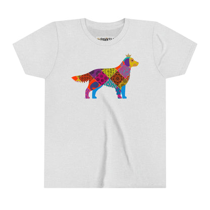 Golden Retriever Paisley Youth Short Sleeve Tee