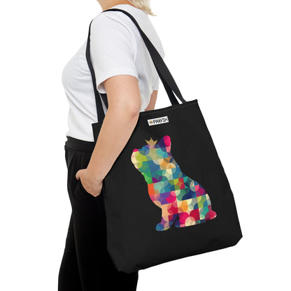 Frenchie Kaleidoscope Tote Bag