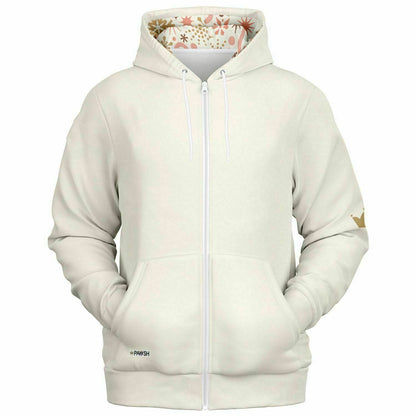 Snowfall Serenade Holiday Unisex Zip-Up Hoodie