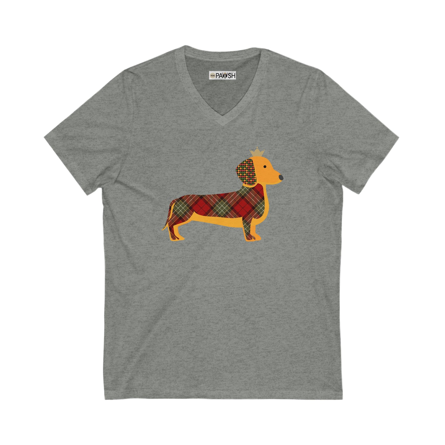 Dachshund Unisex Jersey Short Sleeve V-Neck Tee