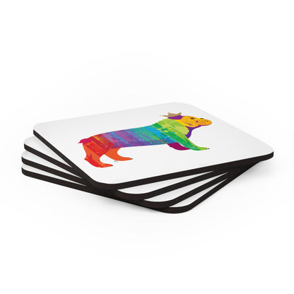 Bulldog Corkwood Coaster Set