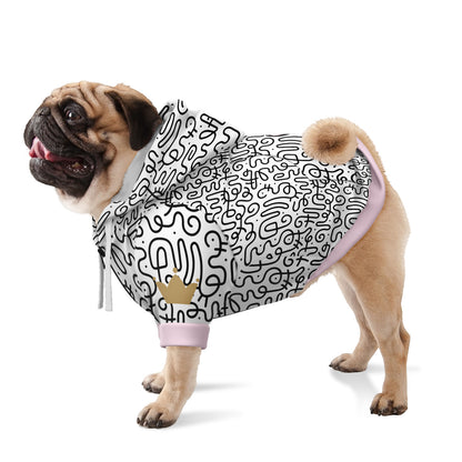 Mod Pawsh Pink Dog Zip-Up Hoodie