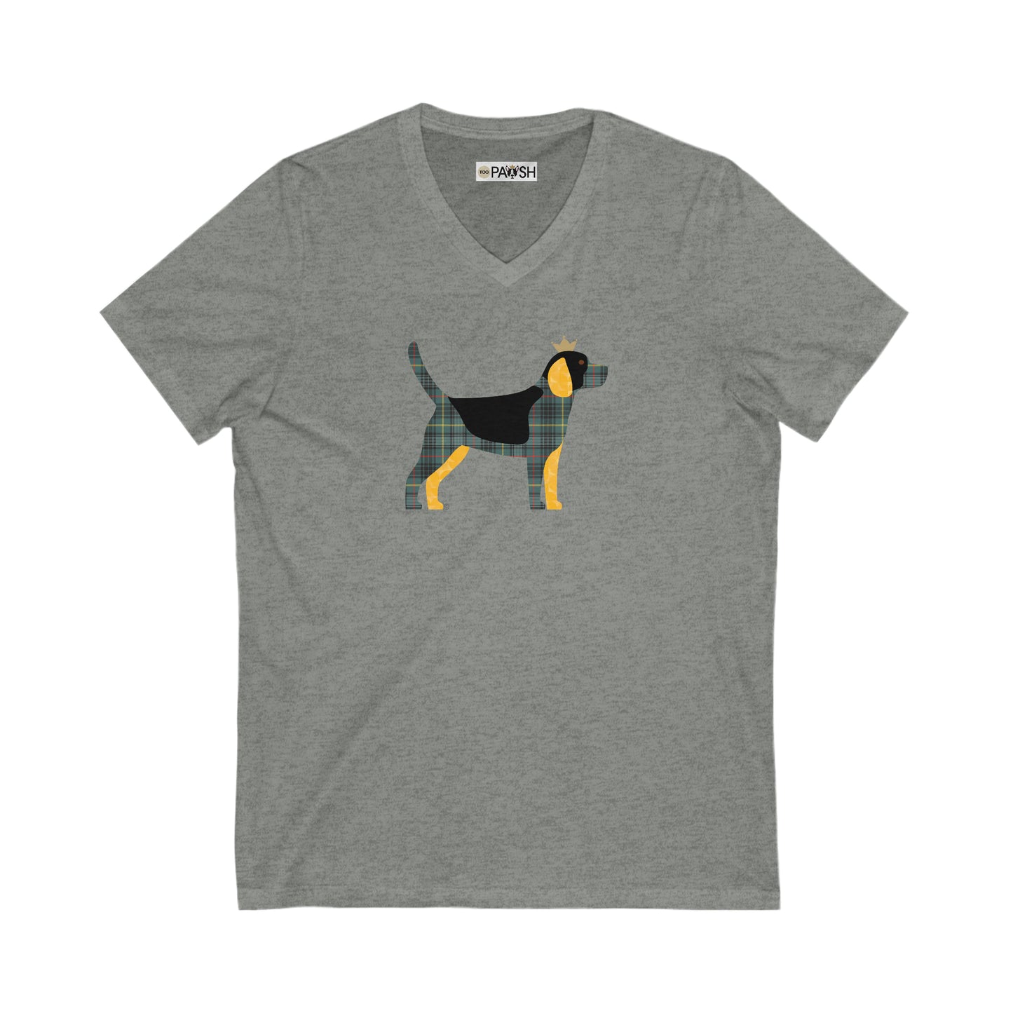 Beagle Unisex Jersey Short Sleeve V-Neck Tee