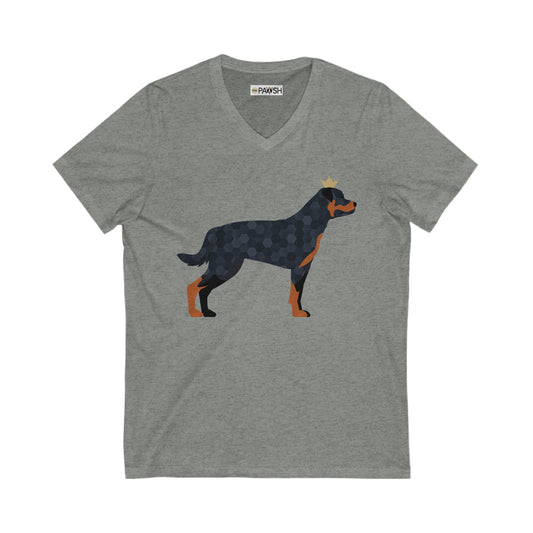 Rottweiler Unisex Jersey Short Sleeve V-Neck Tee