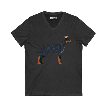 Rottweiler Unisex Jersey Short Sleeve V-Neck Tee