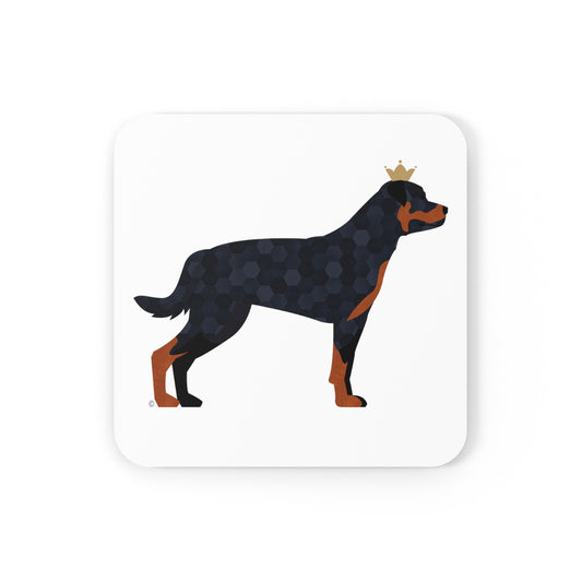 Rottweiler Corkwood Coaster Set