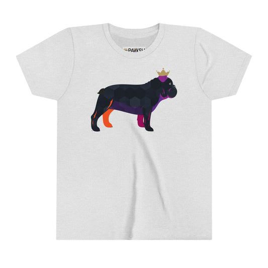 Frenchie Black Youth Short Sleeve Tee