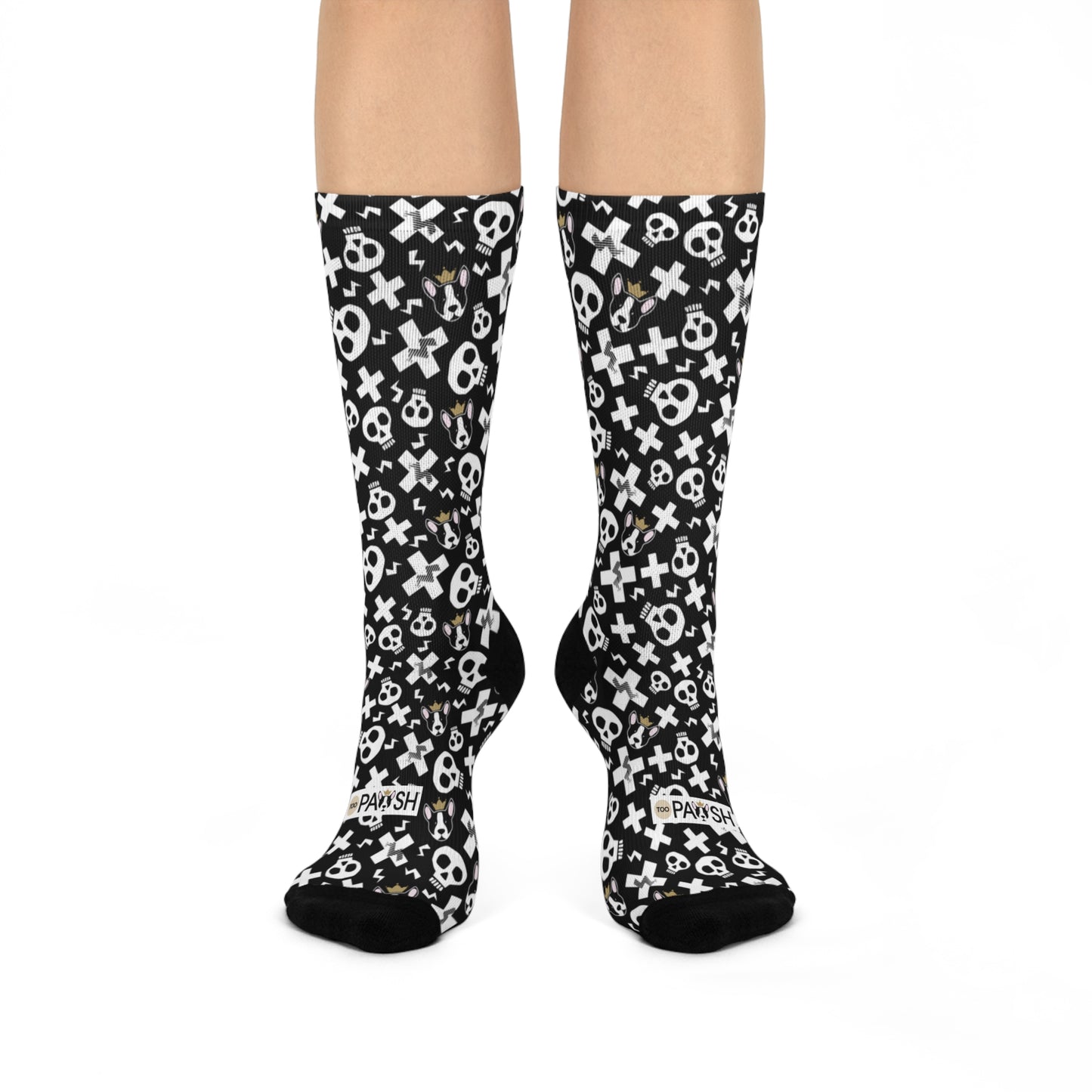 Glam Punk Cushioned Crew Socks