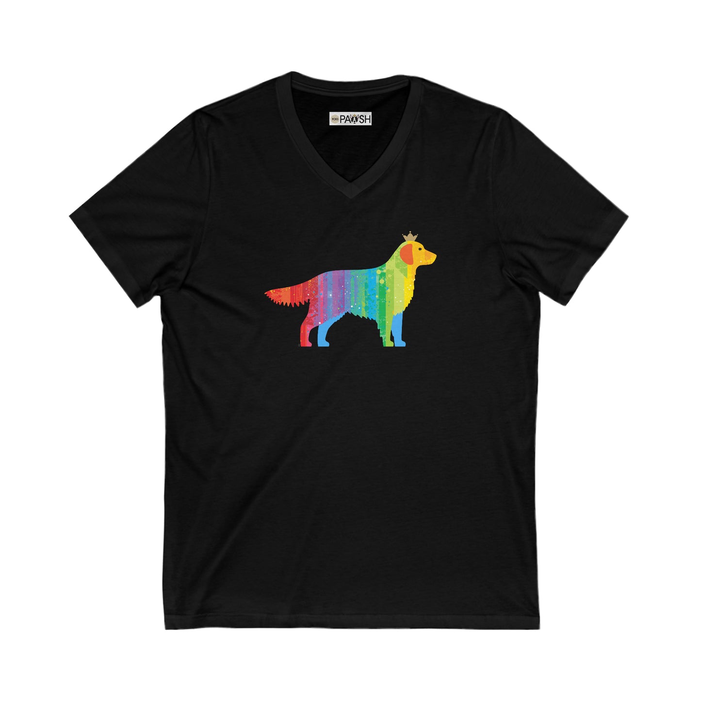 Golden Retriever Unisex Jersey Short Sleeve V-Neck Tee