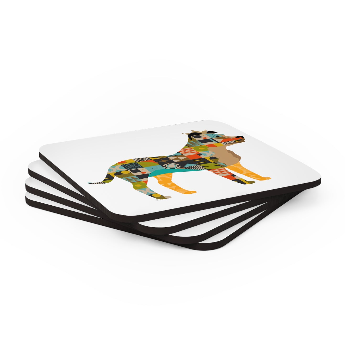 Pitbull Corkwood Coaster Set