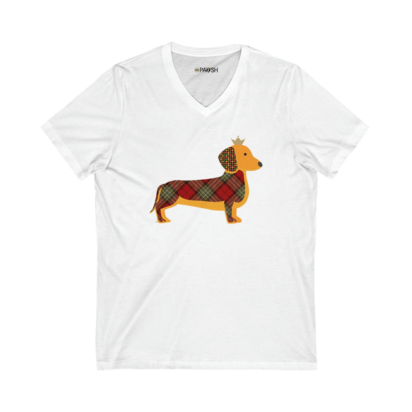 Dachshund Unisex Jersey Short Sleeve V-Neck Tee