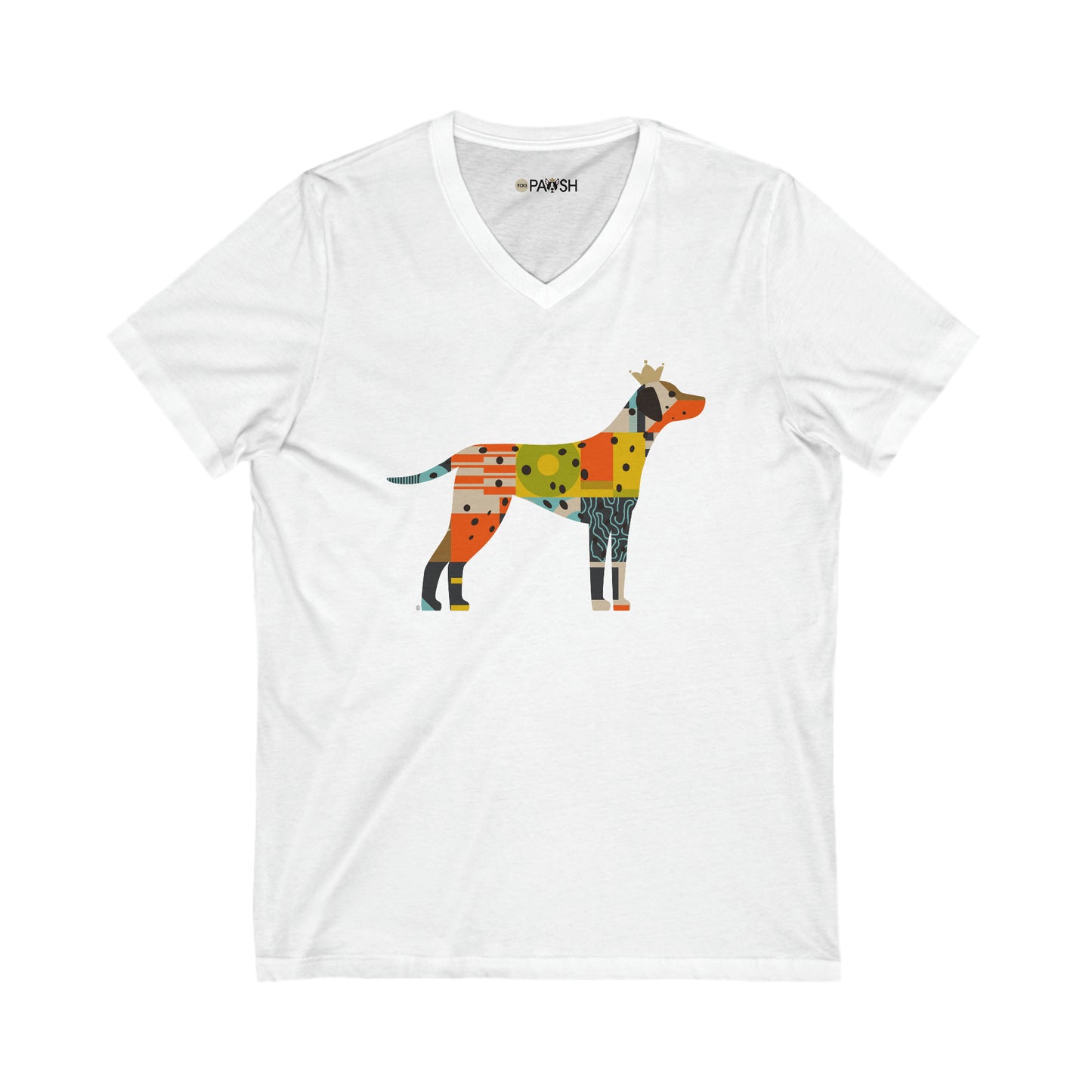 Dalmatian Unisex Jersey Short Sleeve V-Neck Tee