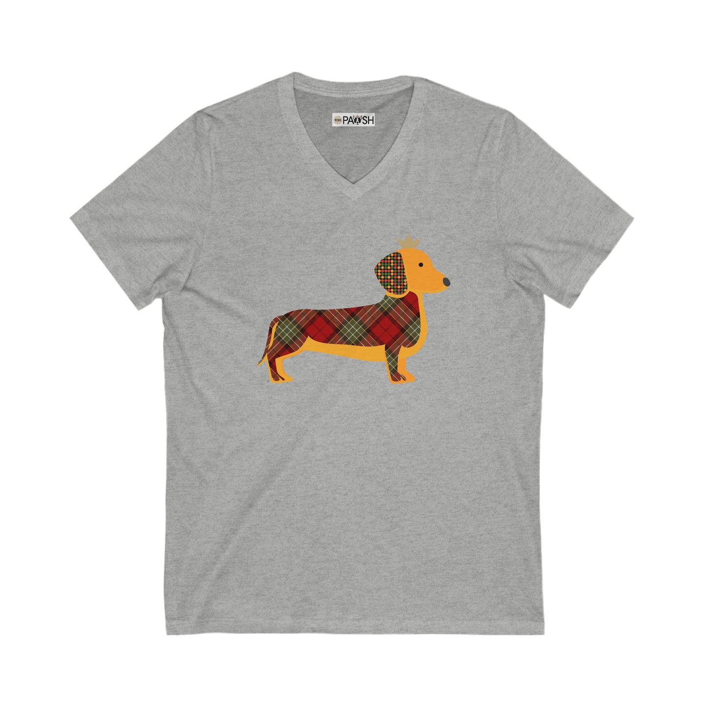 Dachshund Unisex Jersey Short Sleeve V-Neck Tee