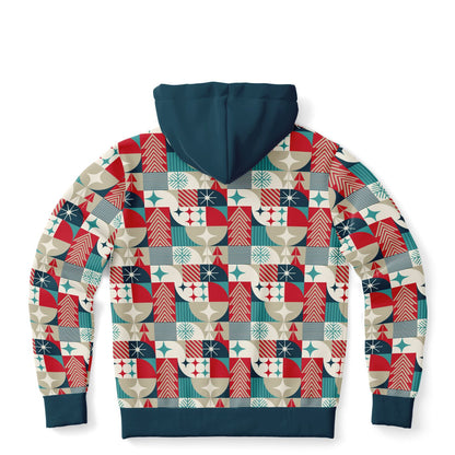 Retro II Christmas Athletic Zip-Up Hoodie