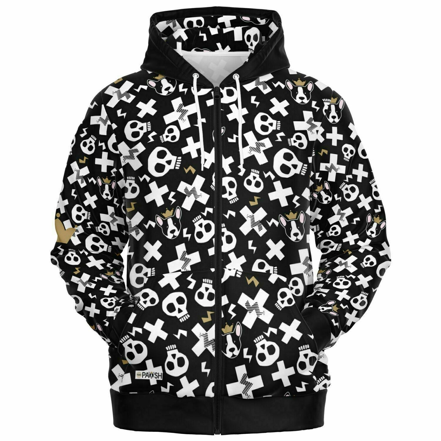 Glam Punk II Athletic Zip-Up Hoodie