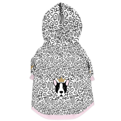 Mod Pawsh Pink Dog Zip-Up Hoodie