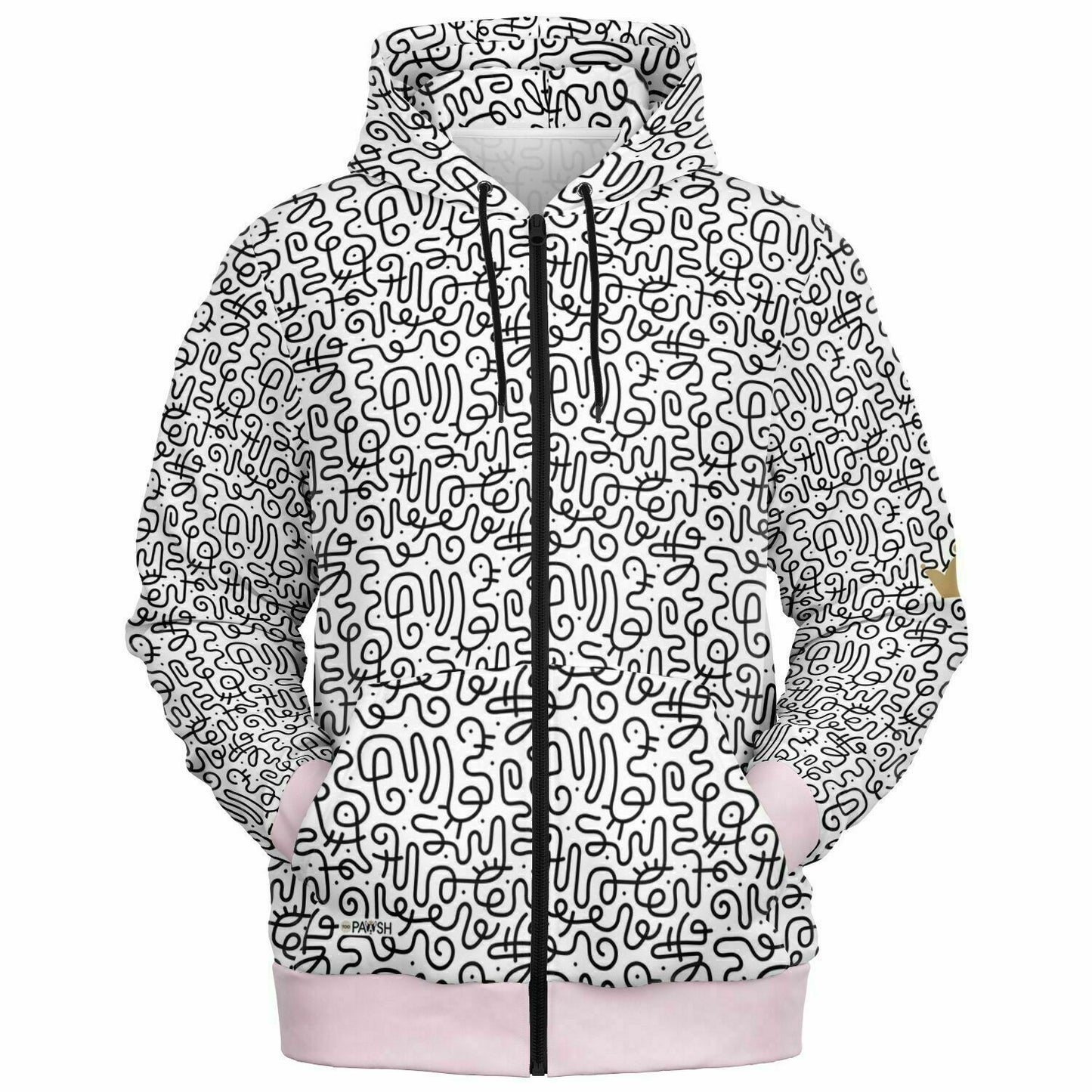 Mod Pawsh Pink Unisex Adult Hoodie