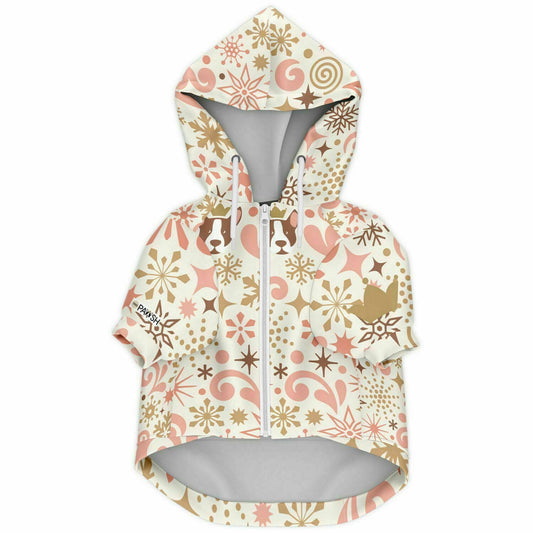 Snowfall Serenade Dog Zip-Up Hoodie